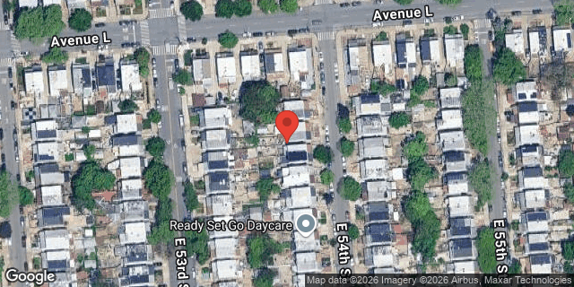 Aerial map of 1408 EAST 54 STREET, Brooklyn