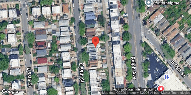 Aerial map of 1229 EAST 59 STREET, Brooklyn