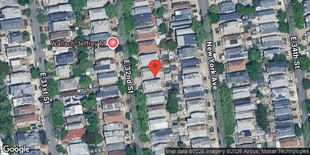 Aerial map of 1149 EAST 32 STREET, Brooklyn