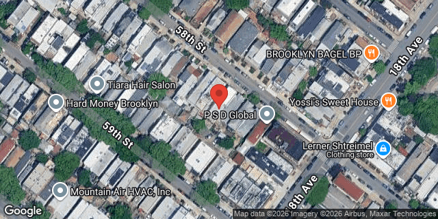 Aerial map of 1760 58 STREET, Brooklyn