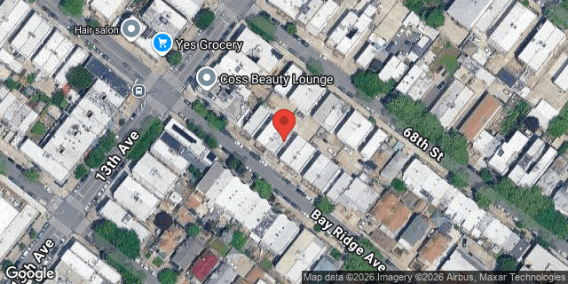 Aerial map of 1319 BAY RIDGE AVENUE, Brooklyn