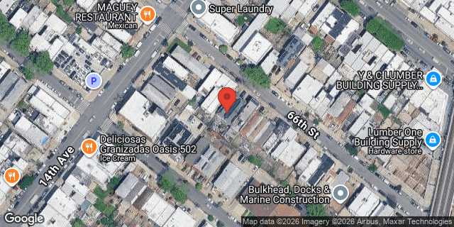 Aerial map of 1422 66 STREET, Brooklyn