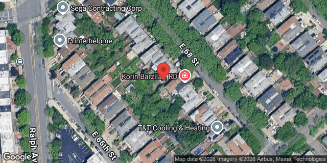 Aerial map of 1244 EAST 68 STREET, Brooklyn
