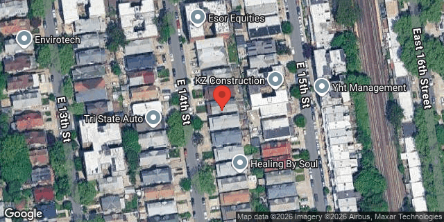 Aerial map of 1051 EAST 14 STREET, Brooklyn