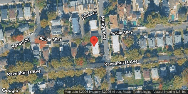 Aerial map of 105 RAVENHURST AVENUE, Staten Island