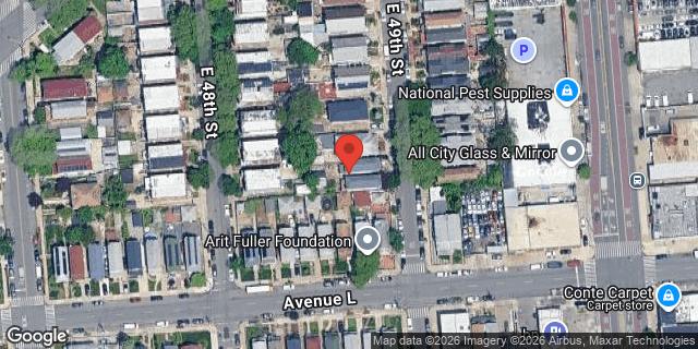 Aerial map of 1516 EAST 49 STREET, Brooklyn
