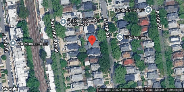 Aerial map of 1084 EAST 17 STREET, Brooklyn