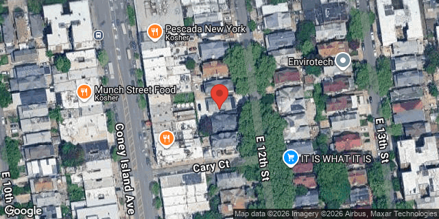 Aerial map of 1034 EAST 12 STREET, Brooklyn