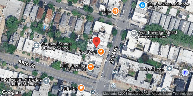Aerial map of 8514 3 AVENUE, Brooklyn
