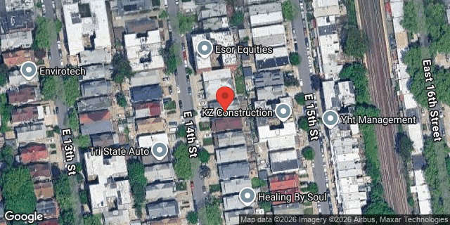Aerial map of 1043 EAST 14 STREET, Brooklyn