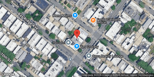 Aerial map of 6808 13 AVENUE, Brooklyn