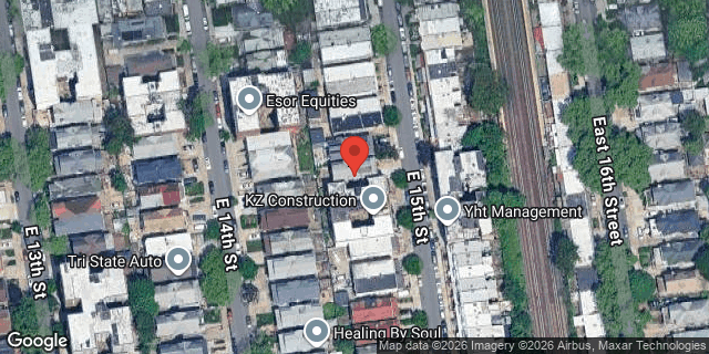 Aerial map of 1044 EAST 15 STREET, Brooklyn