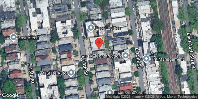 Aerial map of 1039 EAST 14 STREET, Brooklyn
