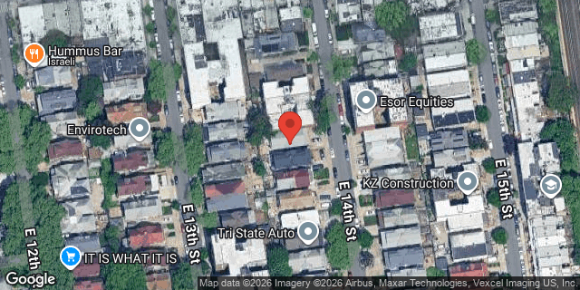 Aerial map of 1034 EAST 14 STREET, Brooklyn