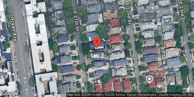 Aerial map of 1195 EAST 21 STREET, Brooklyn