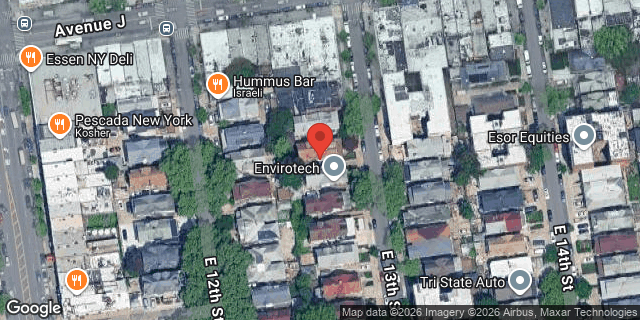 Aerial map of 1024 EAST 13 STREET, Brooklyn
