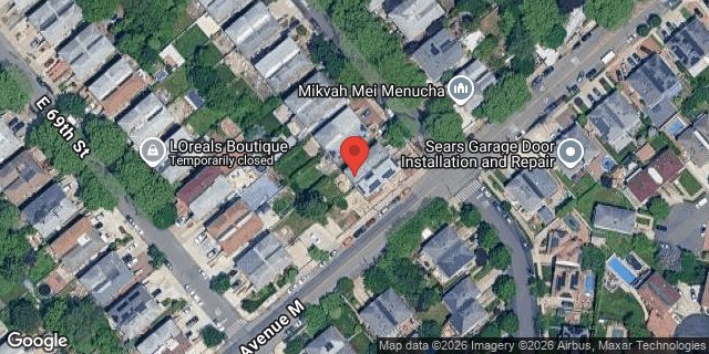 Aerial map of 1278 EAST 70 STREET, Brooklyn