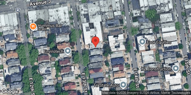 Aerial map of 1025 EAST 13 STREET, Brooklyn