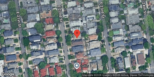 Aerial map of 1139 EAST 22 STREET, Brooklyn