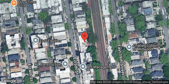 Aerial map of 1027 EAST 15 STREET, Brooklyn
