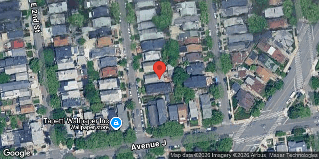 Aerial map of 1101 EAST 3 STREET, Brooklyn