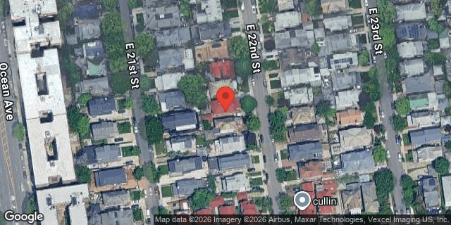Aerial map of 1134 EAST 22 STREET, Brooklyn