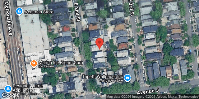 Aerial map of 1071 EAST 2 STREET, Brooklyn