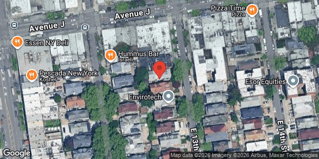 Aerial map of 1020 EAST 13 STREET, Brooklyn