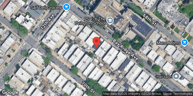 Aerial map of 1228 BAY RIDGE AVENUE, Brooklyn
