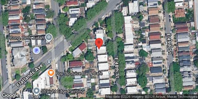 Aerial map of 1486 EAST 48 STREET, Brooklyn