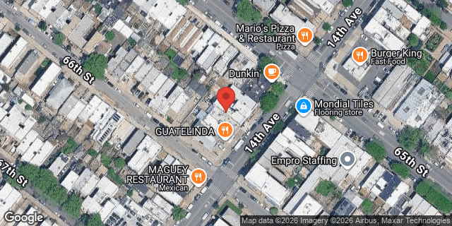 Aerial map of 6512 14 AVENUE, Brooklyn