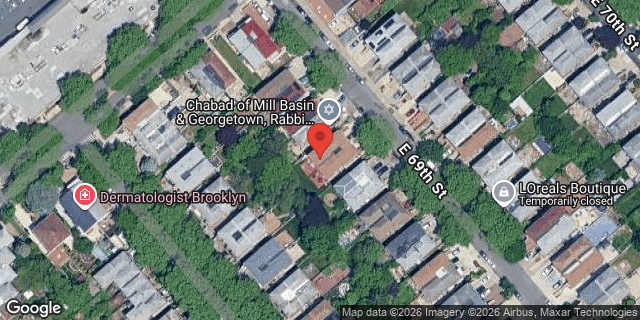 Aerial map of 1232 EAST 69 STREET, Brooklyn