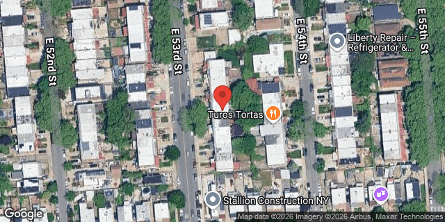 Aerial map of 1397 EAST 53 STREET, Brooklyn