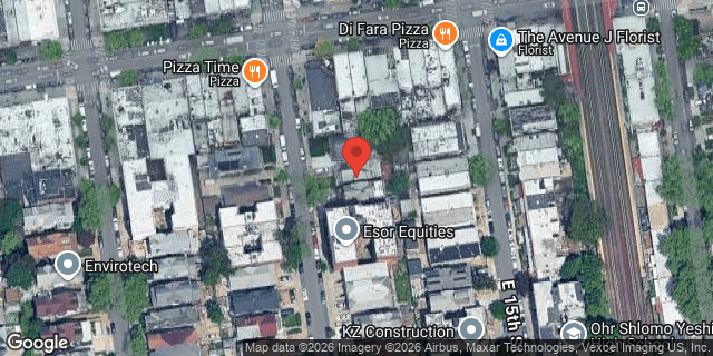 Aerial map of 1021 EAST 14 STREET, Brooklyn