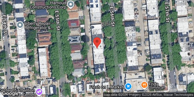 Aerial map of 1274 EAST 56 STREET, Brooklyn
