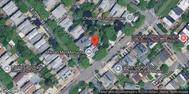 Aerial map of 1277 EAST 70 STREET, Brooklyn