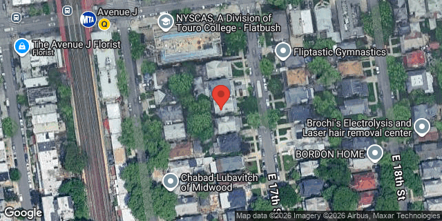 Aerial map of 1050 EAST 17 STREET, Brooklyn