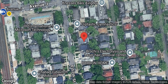 Aerial map of 1049 EAST 17 STREET, Brooklyn