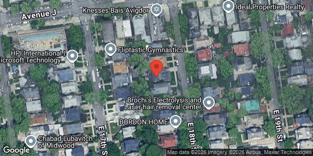 Aerial map of 1056 EAST 18 STREET, Brooklyn