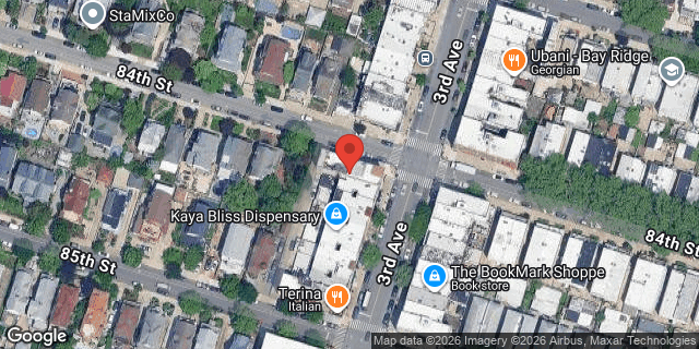 Aerial map of 8402 3 AVENUE, Brooklyn