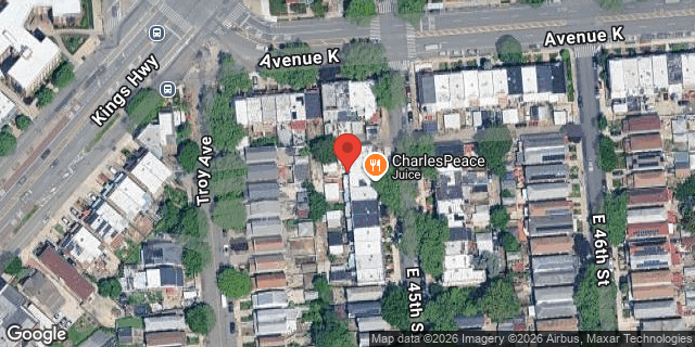 Aerial map of 1462 EAST 45 STREET, Brooklyn