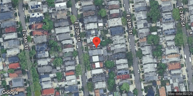 Aerial map of 1057 EAST 27 STREET, Brooklyn