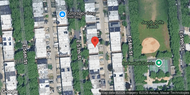 Aerial map of 1141 EAST 57 STREET, Brooklyn