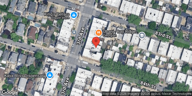 Aerial map of 8315 3 AVENUE, Brooklyn