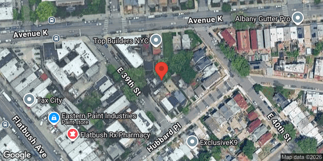 Aerial map of 1299 EAST 39 STREET, Brooklyn