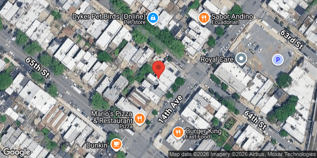 Aerial map of 6406 14 AVENUE, Brooklyn