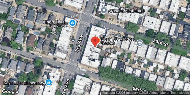 Aerial map of 8311 3 AVENUE, Brooklyn