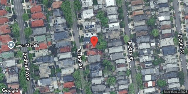 Aerial map of 1043 EAST 26 STREET, Brooklyn