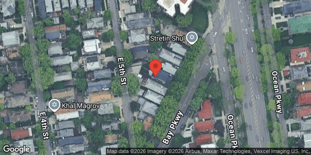 Aerial map of 4627 BAY PARKWAY, Brooklyn