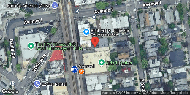 Aerial map of 1131 MCDONALD AVENUE, Brooklyn
